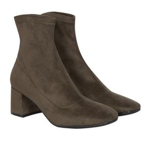 Agnés B  Women's Natural Khaki Socks Ankle Boots
